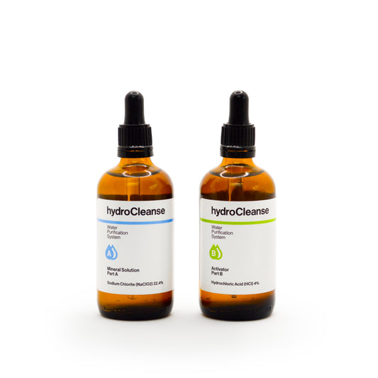 MMS Miracle Mineral Solution HCl kit. Sodium Chlorite and Hydrochloric Acid for Chlorine Dioxide Water Purification 2x100ml