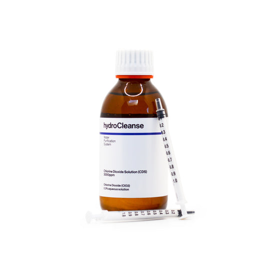 Chlorine Dioxide (ClO2) solution at 0.3% (3000 ppm), activated CDS for water purification 200ml – Ready to use, just dilute